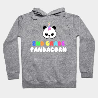 Trendy Panda Unicorn Back To School Gift - 2nd Grade Pandacorn Hoodie